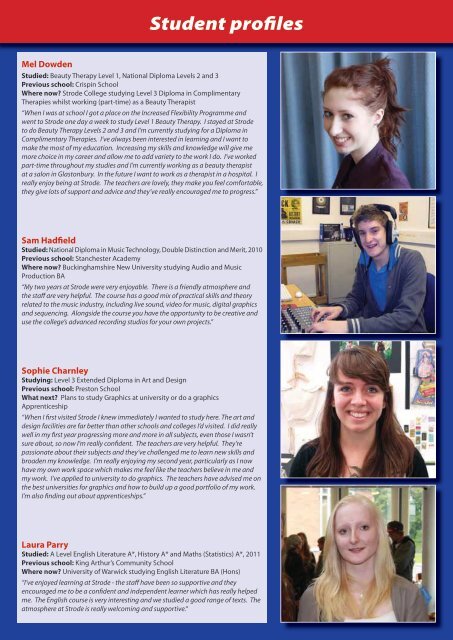 Newsletter - 2011 issue 1 - Strode College