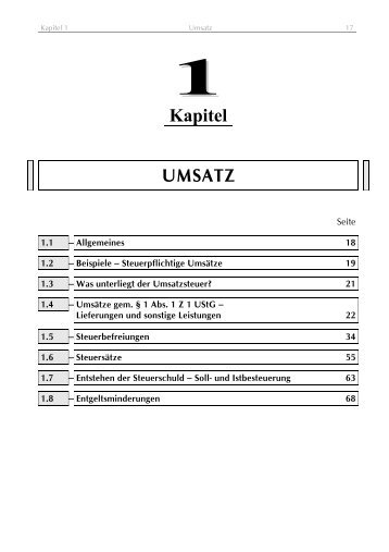 Kapitel UMSATZ