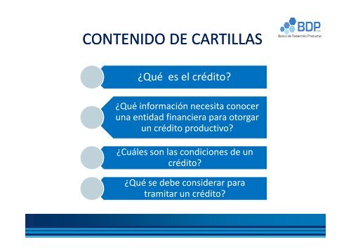 Educación Financiera - Banco de Desarrollo Productivo