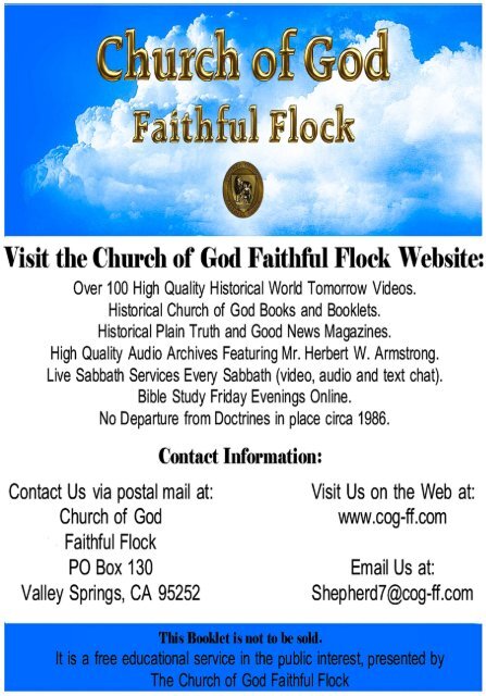 Principles of Healthful Living PDF - Church of God Faithful Flock
