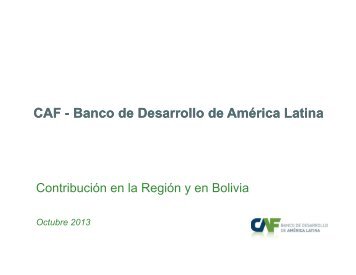 CAF - Banco de Desarrollo de América Latina