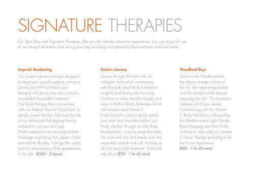 Download Our Spa Treatments Brochure - Bicester Hotel, Golf and ...