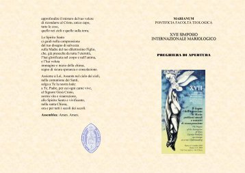 Preghiera di Apertura - Marianum