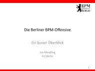 Folien von Jan Mendling - Berliner BPM-Offensive