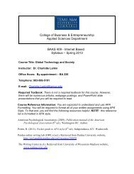 Syllabus - Texas A&M University-Commerce