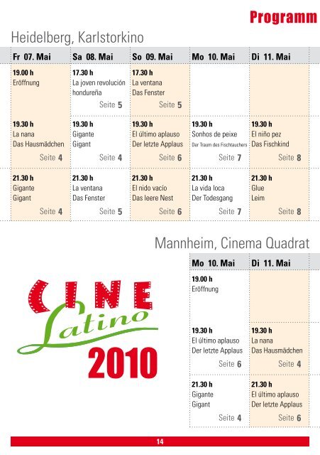 Programm 2010 - Festival Latino