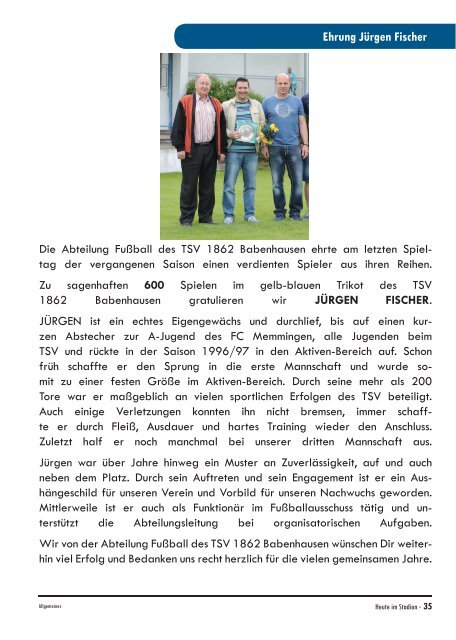 20150705 Stadionzeitung Ehrmann Regionalauswahl - SC Freiburg 