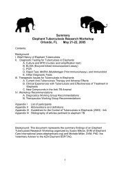 Elephant Tuberculosis Research Workshop - Elephant Care ...