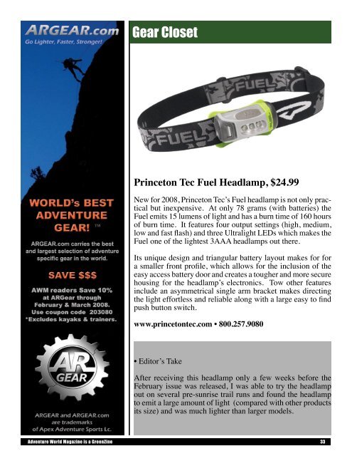 view issue - Adventure World Magazine