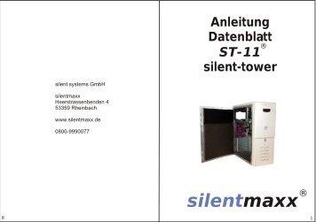 Anleitung Datenblatt ST-11 silent-tower silentmaxx