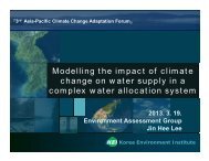 Modelling the impact of climate change on water supply in a ...