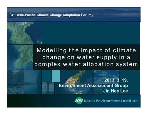 Modelling the impact of climate change on water supply in a ...