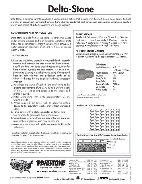 CM 062 Delta Stone Cut Sheet - Pavestone