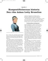 Kempestiftelsernas historia Den rika änkan Lotty Bruzelius