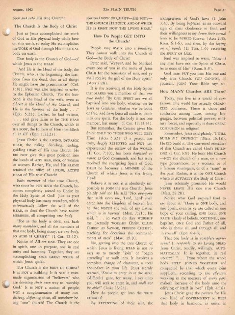 Plain Truth 1962 (Vol XXVII No 08) Aug - Lcgmn.com