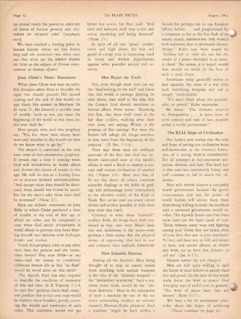 Plain Truth 1962 (Vol XXVII No 08) Aug - Lcgmn.com