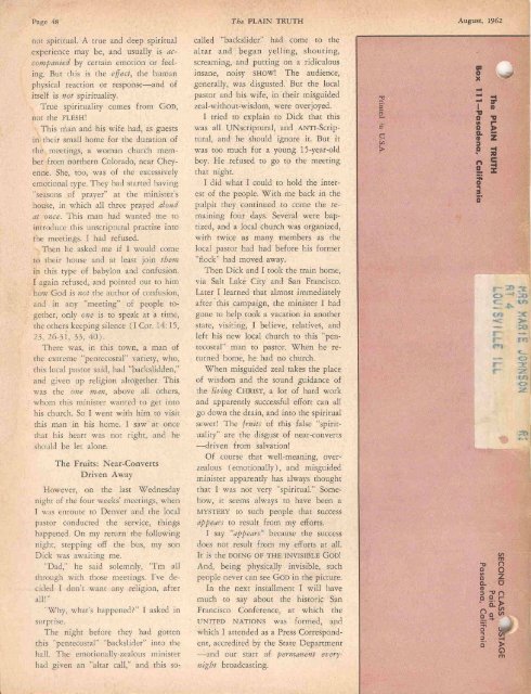 Plain Truth 1962 (Vol XXVII No 08) Aug - Lcgmn.com