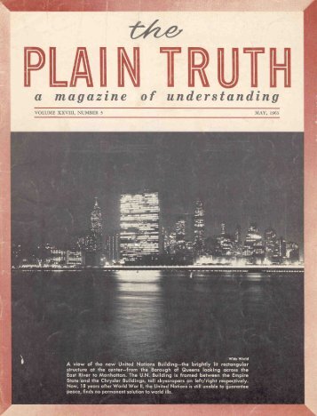 Plain Truth 1963 (Vol XXVIII No 05) May - And He said to them, "Go ...
