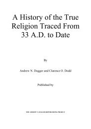 History of the True Religion Traced from 33AD to Date - Lcgmn.com