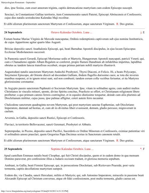 Martyrologium Romanum - Introductory Page - Essan.org