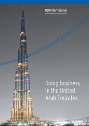 Doing Business in UAE - RSM International