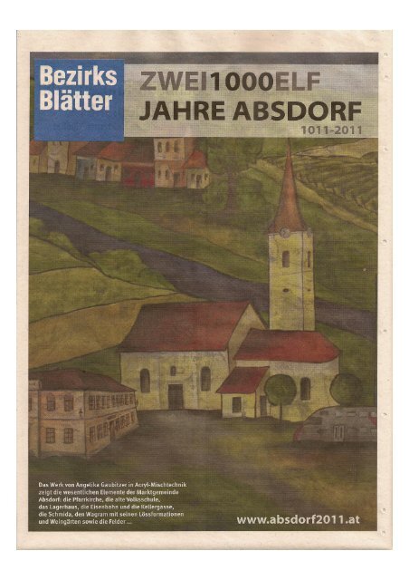 Bezirksblatt, am 25. Mai 2011 - Absdorf 2011