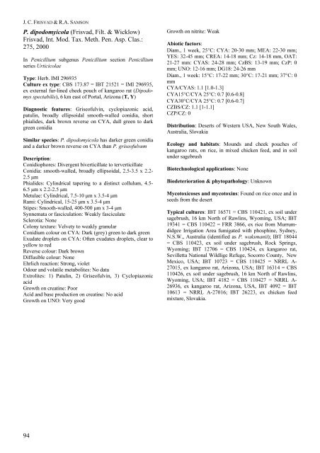 Fig. 46. Penicillium digitatum. 7-day old colonies on A. CYA, B ... - CBS