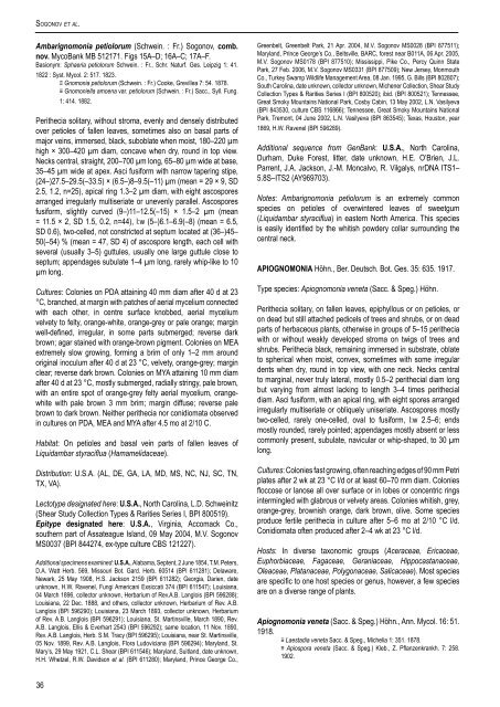 Leaf-inhabiting genera of the Gnomoniaceae, Diaporthales - CBS