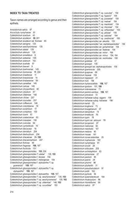 Colletotrichum: complex species or species ... - CBS - KNAW