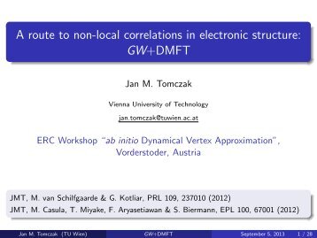 A route to non-local correlations in electronic structure: GW+DMFT