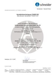 Herstellerbescheinigung TA2007-001 Manufacturer declaration ...