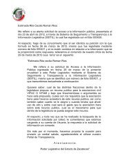 Estimada Rita Cecilia RomÃ¡n RÃ­os: Me refiero a su atenta solicitud ...