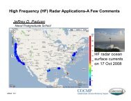 High Frequency (HF) Radar Applications-A Few Comments Jeffrey ...