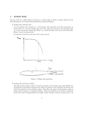 1 Airfoils Stall. x""pÃ®: