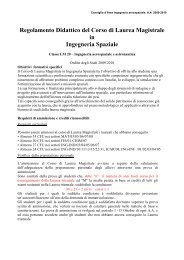 Regolamento Didattico del Corso di Laurea Magistrale in Ingegneria ...