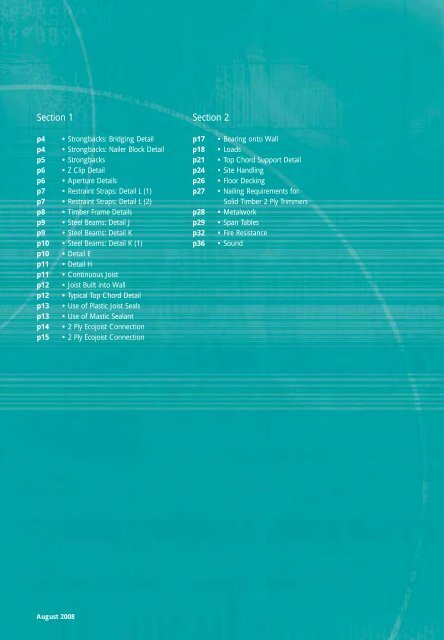 ecojoist technical manual - construction studies