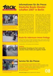 Presseinformation 08 - Boule Club Kreuzberg