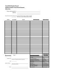 Purcellville Baptist Church Reimbursement Form/Check Request ...