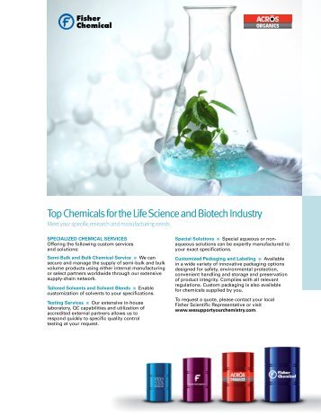 Top Chemicals for the Life Science and Biotech Industry