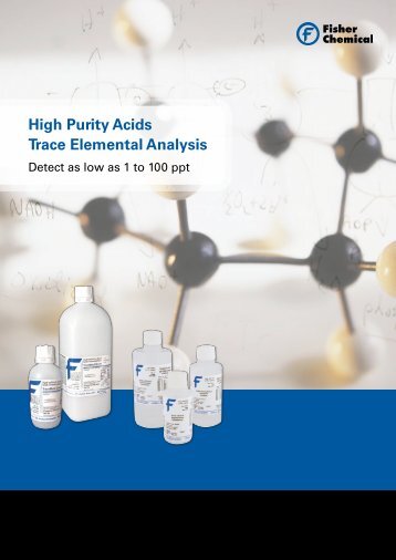 High Purity Acids Trace Metal Analysis brochure