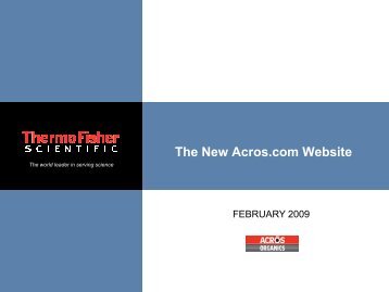 The New Acros.com Website - Acros Organics