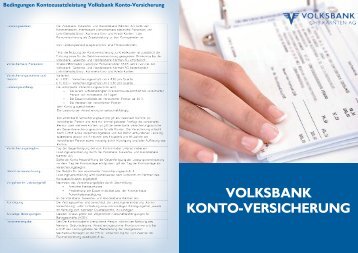 VOLKSBANK KONTO-VERSICHERUNG