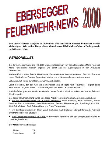 PERSONELLES - Seniorenbund Steyr Land