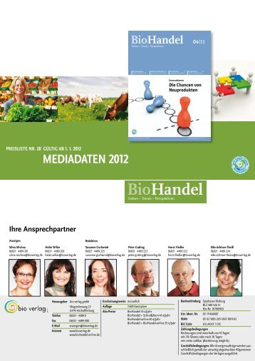 Mediadaten 2012 Biohandel