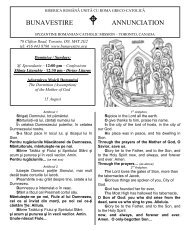 aici - Annunciation Byzantine Romanian Catholic Mission