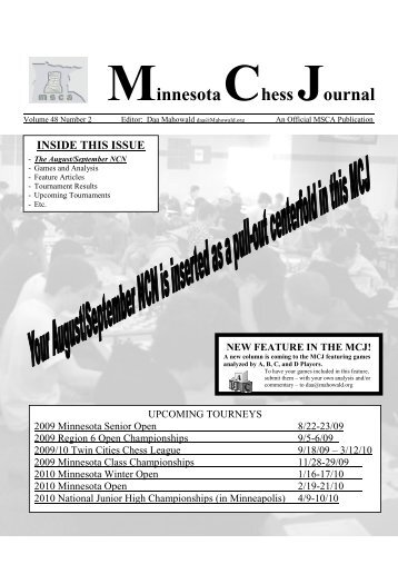 MCJ - Volume 48 Number 2 - News - Minnesota State Chess ...