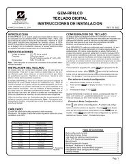 gem-rp8lcd teclado digital instrucciones de instalacion - Innovamer ...