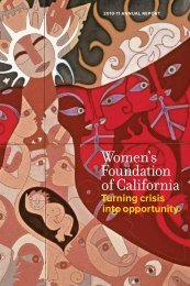 Turning crisis into opportunity - Women's Foundation of California