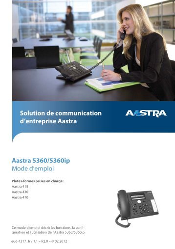 Poste Aastra 5360 - TL systÃ¨mes