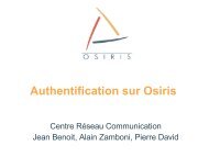 Authentification sur Osiris - ARREDU